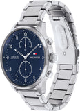 Tommy Hilfiger Deacan Blue Dial Silver Steel Strap Watch for Men - 1791551 Authentic Buy Shop Now