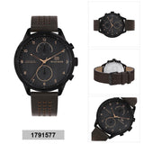 Tommy Hilfiger Chase Quartz Black Dial Brown Leather Strap Watch for Men - 1791577 Authentic Buy Shop Now