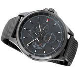 Tommy Hilfiger Deacon Multifunction Black Dial Black Mesh Bracelet Watch for Men - 1791546 Authentic Buy Shop Now