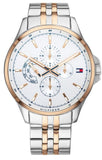 Tommy Hilfiger Shawn Quartz White Dial Two Tone Steel Strap Watch for Men - 1791617 Authentic Buy Shop Now