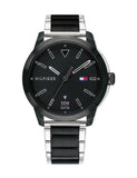 Tommy Hilfiger Sneaker Quartz Black Dial Two Tone Steel Strap Watch for Men - 1791619 Authentic Buy Shop Now