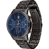Tommy Hilfiger Kyle Quartz Blue Dial Black Steel Strap Watch for Men - 1791633 Authentic Buy Shop Now