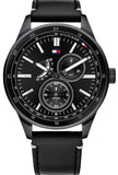 Tommy Hilfiger Austin Black Dial Black Leather Strap Watch for Men - 1791638 Authentic Buy Shop Now