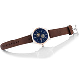 Tommy Hilfiger Spencer Blue Dial Brown Leather Strap Watch for Men - 1791642 Authentic Buy Shop Now