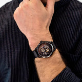 Tommy Hilfiger Spencer Skeleton Black Dial Black Mesh Bracelet Watch for Men - 1791644 Authentic Buy Shop Now