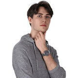 Tommy Hilfiger West Quartz Black Dial Silver Steel Strap Watch For Men - 1791707 Authentic Buy Shop Now