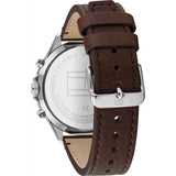 Tommy Hilfiger West Chronograph Blue Dial Brown Leather Strap Watch For Men - 1791712 Authentic Buy Shop Now