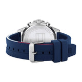 Tommy Hilfiger Mason Blue Dial Blue Rubber Strap Watch for Men - 1791791 Authentic Buy Shop Now