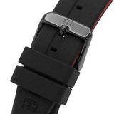 Tommy Hilfiger Mason Black Dial Black Rubber Strap Watch for Men - 1791793 Authentic Buy Shop Now