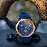 Tommy Hilfiger Aiden Chronograph Blue Dial Blue Silicone Strap Watch For Men - 1791860 Authentic Buy Shop Now
