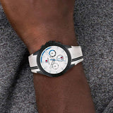 Tommy Hilfiger Bank Chronograph White Dial White Rubber Strap Watch for Men - 1791723 Authentic Buy Shop Now
