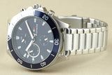 Tommy Hilfiger Larson Chronograph Blue Dial Silver Steel Strap Watch For Men - 1791917 Authentic Buy Shop Now