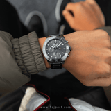 Tommy Hilfiger Larson Chronograph Grey Dial Silver Steel Strap Watch For Men - 1791918 Authentic Buy Shop Now