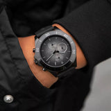 Tommy Hilfiger Larson Chronograph Black Dial Black Rubber Strap Watch For Men - 1791921 Authentic Buy Shop Now