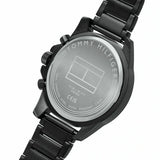 Tommy Hilfiger Mason Chronograph Black Dial Black Steel Strap Watch For Men - 1791935 Authentic Buy Shop Now
