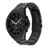 Tommy Hilfiger Justin Chronograph Black Dial Black Steel Strap Watch For Men - 1792055 Authentic Buy Shop Now