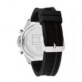 Tommy Hilfiger Clark Chronograph Black Dial Black Rubber Strap Watch For Men - 1792082 Authentic Buy Shop Now