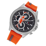 Tommy Hilfiger Clark Chronograph Grey Dial Orange Rubber Strap Watch For Men - 1792084 Authentic Buy Shop Now