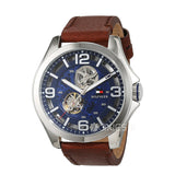 Tommy Hilfiger Bruce Analog Blue Dial Brown Leather Strap Watch for Men - 1791278 Authentic Buy Shop Now