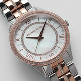 Michael Kors Lauryn Mother of Pearl Dial Two Tone Steel Strap Watch For Women - MK3979 Authentic Buy Shop Now