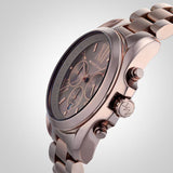 Michael Kors Bradshaw Chronograph Brown Dial Brown Steel Strap Watch For Women - MK6247 Authentic Buy Shop Now