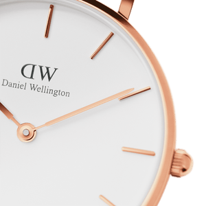 Daniel Wellington Petite White Dial White Leather Strap Watch For Women - DW00100249 Authentic Buy Shop Now