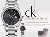 Calvin Klein Bold Black Dial Silver Steel Strap Watch for Men - K2246107 Authentic Buy Shop Now