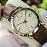 Burberry Heritage Beige Dial Brown Leather Strap Watch for Men - BU1777 Authentic Buy Shop Now