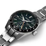 Seiko Presage Sharp Edged Series GMT Green Dial Silver Steel Strap Watch For Men - SPB219J1 Authentic Buy Shop Now