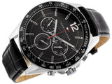Tommy Hilfiger Luke Quartz Black Dial Black Leather Strap Watch for Men - 1791117 Authentic Buy Shop Now