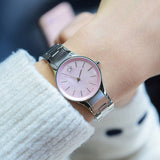 Calvin Klein Simplicity Pink Dial Silver Steel Strap Watch for Women - K432314E Authentic Buy Shop Now