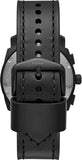 Fossil Machine Chronograph Black Dial Black Leather Strap Watch for Men - FS5586 Authentic Buy Shop Now
