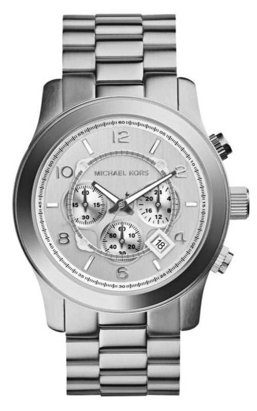 Michael Kors Runway Silver Dial Silver Steel Strap Watch for Men- MK8086 Authentic Buy Shop Now