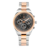 Maserati Competizione Analog Black Dial Two Tone Stainless Steel Strap Watch For Men - R8853100020 Authentic Buy Shop Now