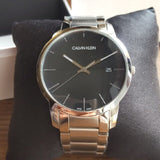 Calvin Klein City Black Dial Silver Steel Strap Watch for Men - K2G2G14C Authentic Buy Shop Now