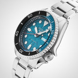 Seiko 5 Sports SKX Skeleton Green Dial Silver Steel Strap Watch For Men - SRPJ45K1 Authentic Buy Shop Now
