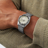 Seiko 5 Sports SKX Automatic Cream Dial Silver Steel Strap Watch For Men - SRPK31K1 Authentic Buy Shop Now
