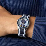 Seiko 5 Sports Honda Super Cub Limited Edition Blue Dial Two Tone NATO Strap Watch For Men - SRPK37K1 Authentic Buy Shop Now