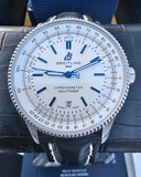Breitling Navitimer Automatic 41mm White Dial Blue Leather Strap Watch for Men - A173263A1G1P1 Authentic Buy Shop Now