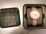 Fossil Tailor Quartz White Dial Pink Leather Strap Watch for Women - ES4393 Authentic Buy Shop Now