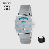 Gucci Grip Quartz Silver Dial Silver Steel Strap Watch For Women - YA157437 Authentic Buy Shop Now
