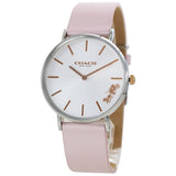Coach Perry White Dial Pink Leather Strap Watch for Women - 14503118 Authentic Buy Shop Now