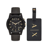 Armani Exchange Outerbanks Chronograph Black Dial Black Steel Strap Watch For Men - AX7105 Authentic Buy Shop Now