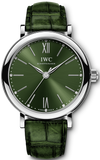 IWC Portofino Automatic Green Dial Green Leather Strap Watch for Women - IW357405 Authentic Buy Shop Now