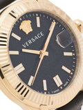 Versace Greca Time Quartz Black Dial Brown Leather Strap Watch For Men - VE3K00222 Authentic Buy Shop Now