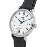 IWC Portofino Automatic '150 Years' Edition Automatic White Dial Black Leather Strap Watch for Men - IW356519 Authentic Buy Shop Now