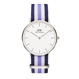 Daniel Wellington Classic Trinity White Dial Three Tone Nylon Strap Watch For Women - 0609DW Authentic Buy Shop Now