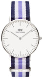 Daniel Wellington Classic Trinity White Dial Three Tone Nylon Strap Watch For Women - 0609DW Authentic Buy Shop Now