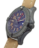 Breitling Avenger Automatic GMT 45 Black Dial Brown Nylon Strap Watch for Men - V32395101B1X1 Authentic Buy Shop Now
