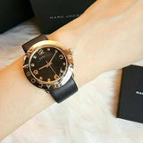 Marc Jacobs Amy Black Dial Black Leather Strap Watch for Women - MBM1154 Authentic Buy Shop Now